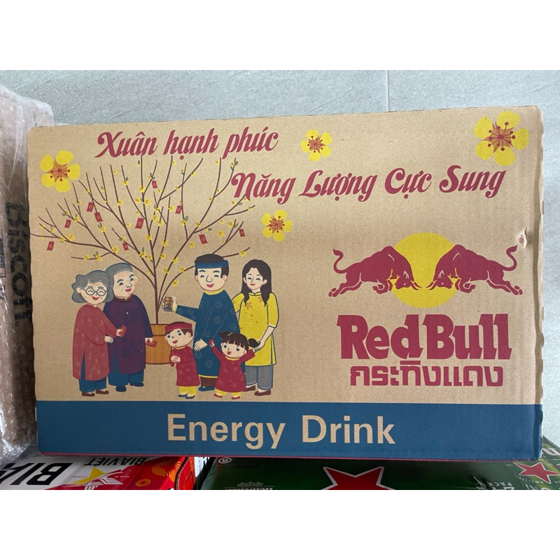 [HỎA TỐC] THÙNG 24 LON NƯỚC TĂNG LỰC BÒ HÚC REDBULL 250ML/ BÒ HÚC RED BULL