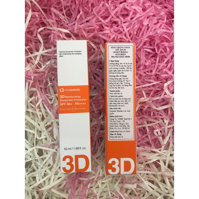 Kem chống nắng dưỡng ẩm Md:ceuticals 3D Moisturizing SPF 50+