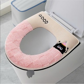  Miếng Lót Bồn Cầu vải bông Siêu Mềm - Giữ Ấm Hình Tròn Bền Bỉ Tiện Dụng 