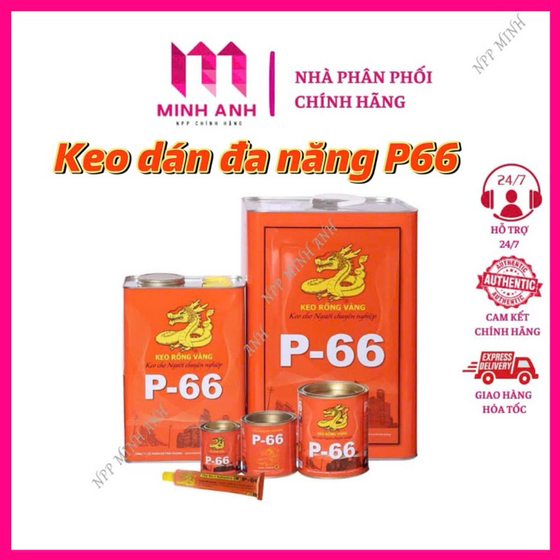 Keo Rồng Vàng P66 Keo dán đa Simili, keo dán thảm, Keo dán giầy dép, dán ghế [ NPP CHÍNH HÃNG]