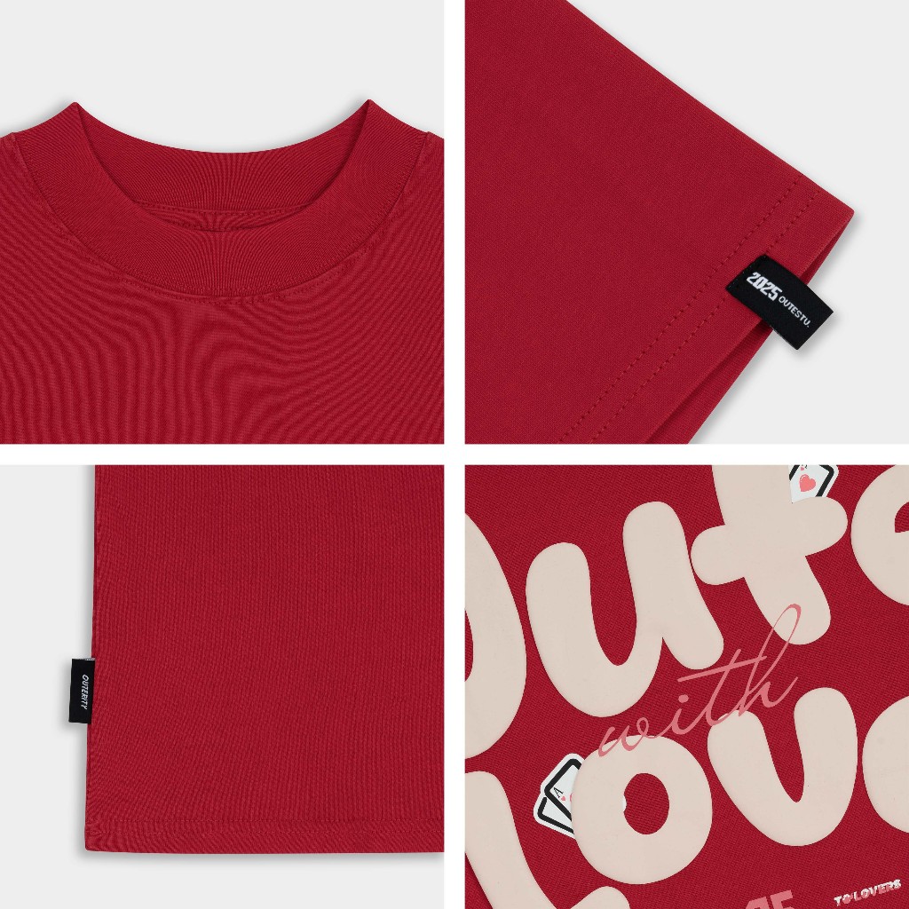 Áo Thun Form Boxy Outerity Lover / Unisex Nam Nữ 100% Cotton | BigBuy360 - bigbuy360.vn