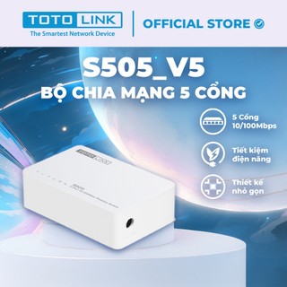 Bộ chia mạng switch 5 cổng 10/100mbps totolink s505_v5 cho pc laptop dễ sử dụng