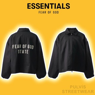   Mirror Quality  - Áo Khoác Gió FOG Fear Of God ESSENTIALS Textured Nylon Trucker Jacket Áo khoác nam chống nước 