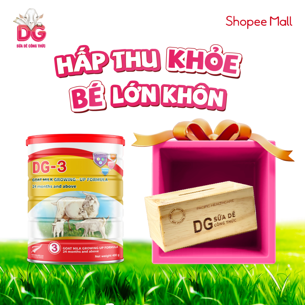 [Tặng Hộp Khăn Giấy]  Sữa Dê Công Thức DG-3 400g (HSD: 10/2025)