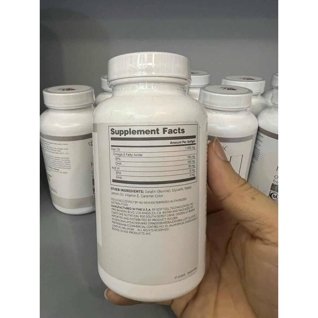 3 Lọ Pharmanex Marine Omega 3 120 viên/llọ tem Tiếng Anh