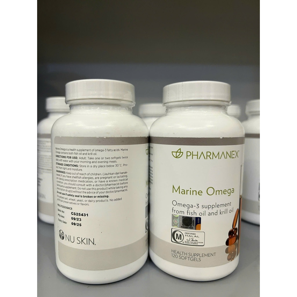 3 Lọ Pharmanex Marine Omega 3 120 viên/llọ tem Tiếng Anh
