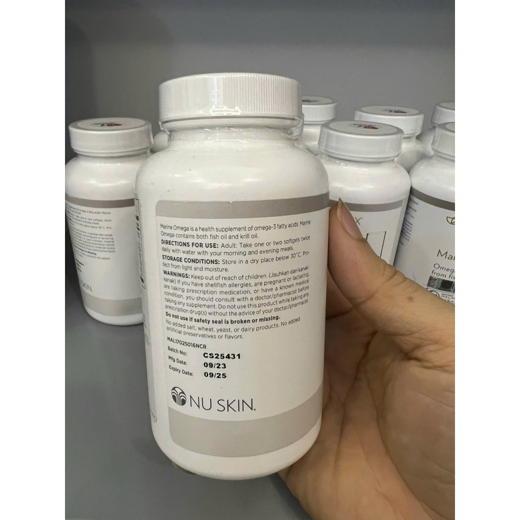 3 Lọ Pharmanex Marine Omega 3 120 viên/llọ tem Tiếng Anh