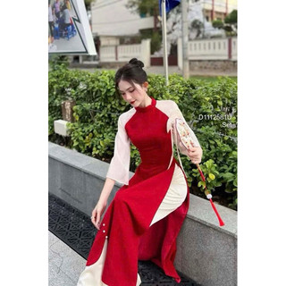 Set bộ áo dài tay lỡ phối màu kèm quần ống suông VIENS STORE