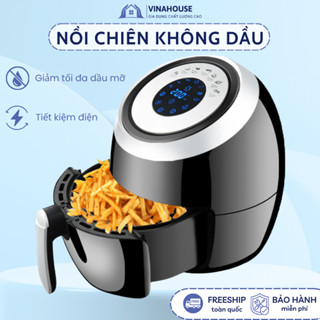 Nồi Chiên Không Dầu Bảng Điều Khiển Cảm Ứng Dung Tích Lớn 5.5 Lít Công Suất Lớn 1500W