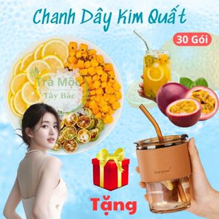 Trà Chanh Dây Kim Quất (TẶNG BÌNH CỐC DA) Detox trắng da Triệu Lộ Tư sấy thăng hoa Bổ Sung Vitamin C Giải Nhiệt Hiệu Quả
