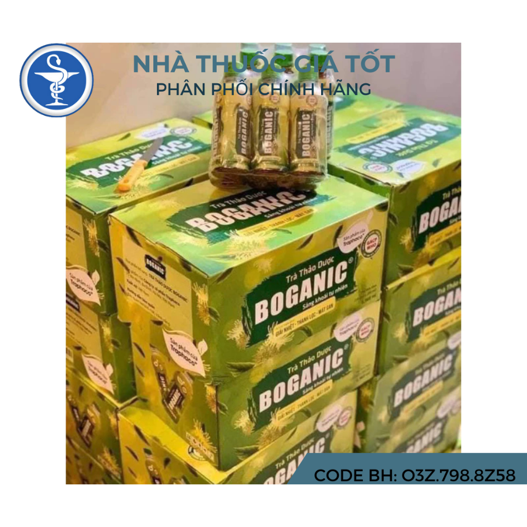 Thùng 24/ Lốc 6 Chai Trà Thảo Dược Boganic 290ml Có Đường