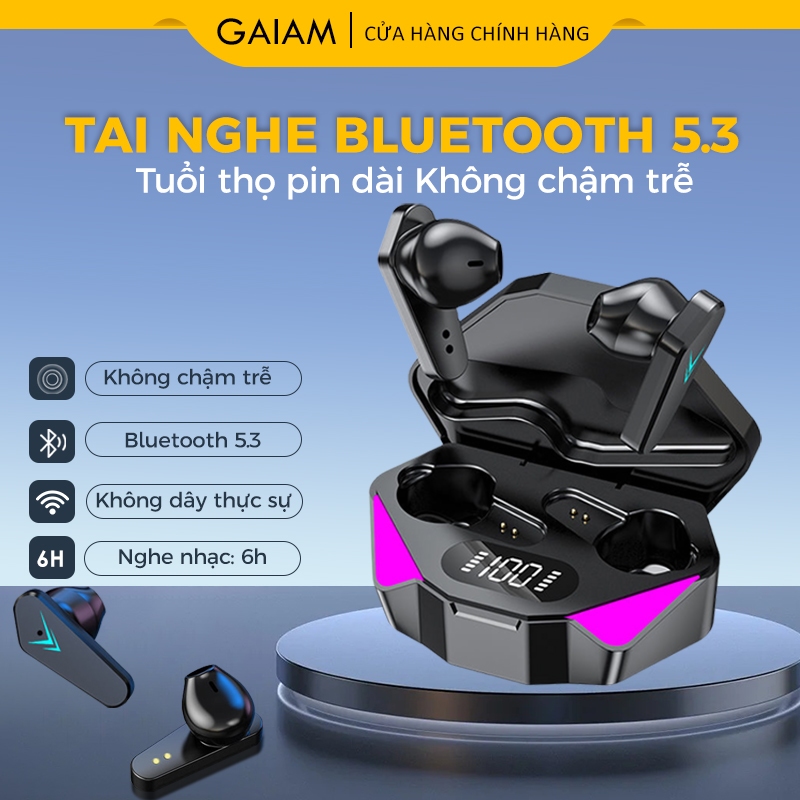 X15 Tws Tai Nghe Không Dây Gaming Bluetooth 5.3 Độ Trễ Thấp LED Hiển thị nguồn Có micrô Giảm Tiếng Ồn Âm Thanh HIFI