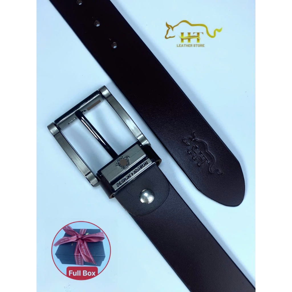 Thắt lưng nam HT LEATHER STORE – HT05 dây nịt nam da bò cao cấp từ nguyên tấm, đầu khóa kim không rỉ