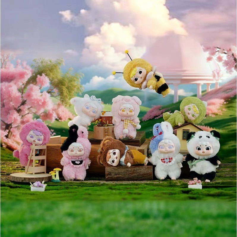 Blind box hộp mù tiệc thú bông Dai's Animal Crazy Daily Plush Vinyl Blind box chính hãng Cute Studio