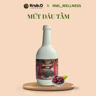 Mứt Dâu Tằm Krub.O Chai 2.1kg - Sốt dâu tằm đặc & có thịt quả - Pha trà trái cây, sữa chua, trà sữa