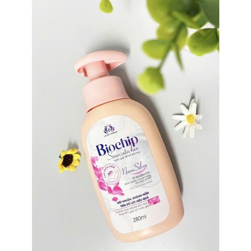 Nước Giặt Đồ Lót Sinh Học BioChip chai 280ml - kháng nấm diệt khuẩn trên đồ lót ngăn ngừa viêm nhiễm