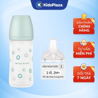 Bình sữa THỦY TINH bọc silicone Moyuum Happy 150ml/ 240ml ( Đã kèm núm ty cho bé)