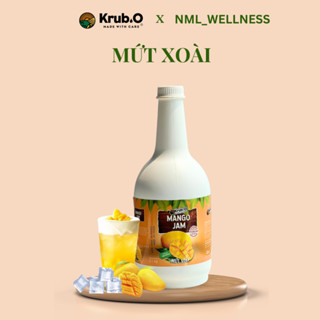 Mứt xoài  Krub.O Chai 2.1kg  - Sốt xoài đặc & có thịt quả - Pha trà trái cây, sữa chua, trà sữa
