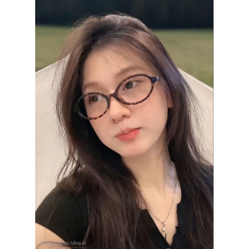 (KC14)July68 - Kính 0 độ, gọng nhựa mỏng nhẹ, mắt oval. Kiểu dáng nhẹ nhàng, thanh lịch