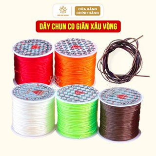 Dây chun co giãn xâu vòng tay vòng cổ chuỗi hạt đá hạt trầm phong thủy loại tốt Sơn Mộc Hương