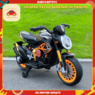  Xe điện trẻ em - Xe Mô tô điện trẻ em mẫu xe DUCATI 800RC - Tay ga bánh xe full Led - Động cơ lớn  Ship hoả tốc HCM  