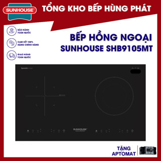 Bếp Đôi Điện Từ Hồng Ngoại SUNHOUSE SHB 9105MT, Bảo Hành 3 Năm Chính Hãng Sunhouse