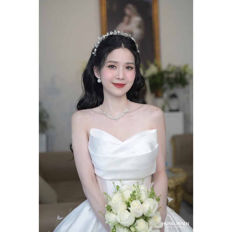 Bờm cài tóc cô dâu băng đô cài tóc cô dâu