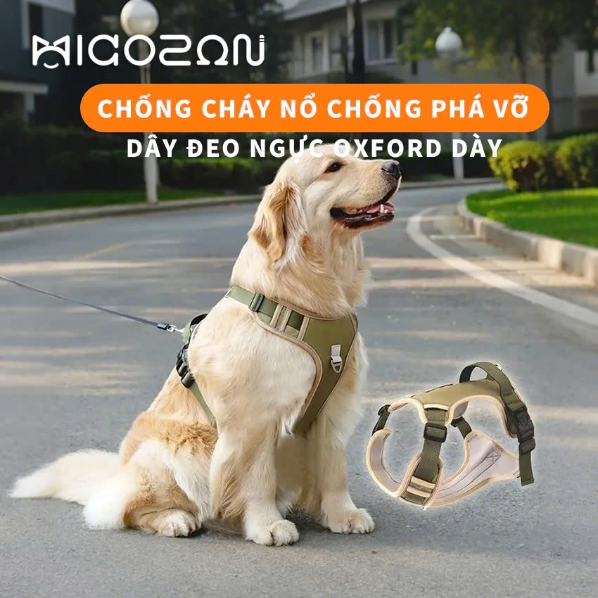 Đai Dắt Chó Phản Quang MICOSON Không Kèm Dây Dẫn Cún Chất Liệu Bền Bỉ Phù Hợp Nhiều Kích Cỡ Thú Cưng