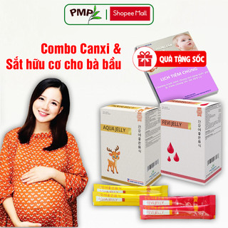  Combo Canxi Aqua Jelly Và Sắt Fevi Jelly PMP – Bổ Sung Sắt Canxi Cho Bé Bà Bầu Mẹ Sau Sinh 