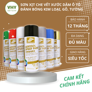 Sơn xịt che vết xước dăm ô tô, xe máy, xịt bóng gỗ, xịt tượng, xịt nhựa, kim loại
