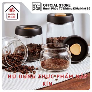 Hũ Đựng Cà Phê Thực Phẩm Nhà Bếp Hút Chân Không Kín Khí An Toàn Chống Ẩm Mốc Mối Mọt 3 Size Lựa Chọn