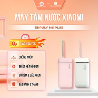Máy tăm nước Xiaomi ENPULY Mini M6 Plus, 3 chế độ làm sạch, ngăn 130ML, chống nước IPX8, thiết kế nhỏ gọn kèm 2 đầu phun