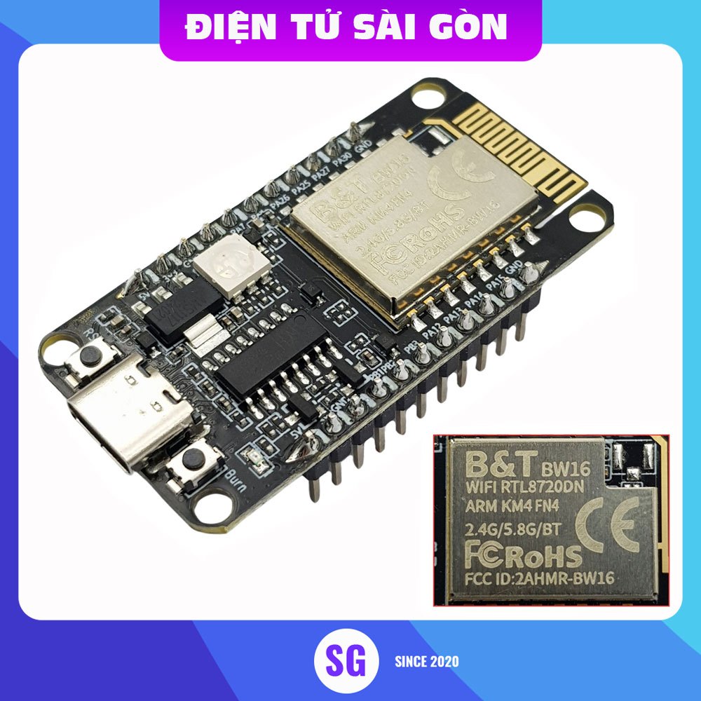 Kit thu phát wifi bluetooth băng tần kép RTL8720DN Type C