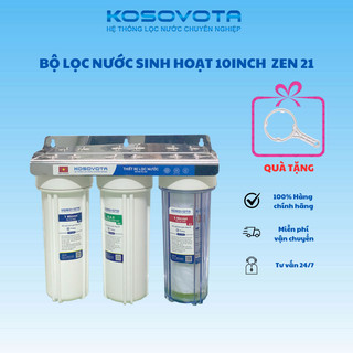 Bộ lọc nước sinh hoạt KOSOVOTA 3 cấp 10" lọc zen 21