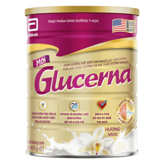   Date mới 2027  2-9 Lon Sữa bột Glucerna 800g Hương Vani dành cho người tiểu đường 