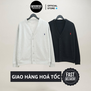 Áo Cardigan Ralph Lauren Nỉ Chân Cua Khoác Thêu Ngựa Dày Dặn Form Châu Âu Oversize