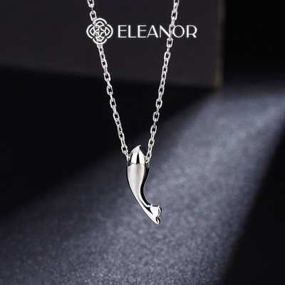 Dây chuyền bạc nữ Eleanor Accessories hình cá bạc 925 phụ kiện trang sức vòng cổ 8959