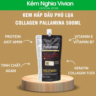Kem hấp dầu phủ lụa Collagen Pallamina 500ml (MP4279)