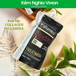 Kem hấp dầu phủ lụa Collagen Pallamina 500ml (MP4279)