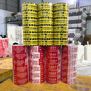  Băng keo hàng dễ vỡ 1kg 100y  cây gồm 6 cuộn  in chữ xin vui lòng nhẹ tay màng dày dán siêu dính 