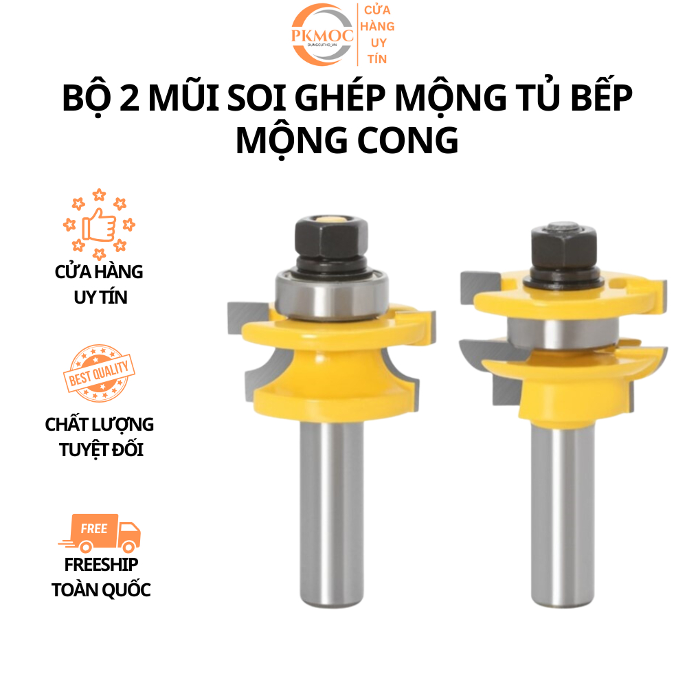 BỘ 2 MŨI SOI GHÉP MỘNG TỦ BẾP MỘNG CONG