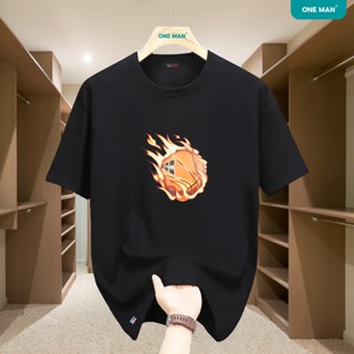 Áo thun nam nữ cổ tròn ONE MAN in hình, chất cotton thoáng mát, lên form đẹp phong cách boy phố trẻ trung cá tính AP111