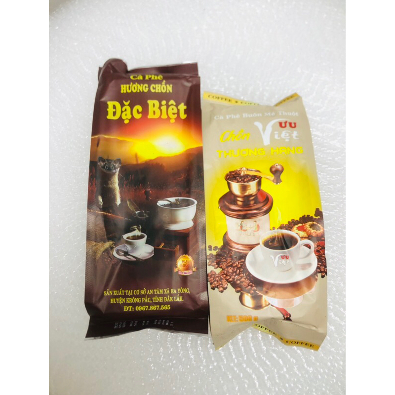 2 gói cafe Chồn 1kg - cafe pha phin truyền thống ( Chồn đặc biệt + chồn thượng hạng )