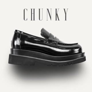 Giày thời trang nam, giày lười da bò LOAFER CHUNKY tăng 6cm chiều cao TONKIN