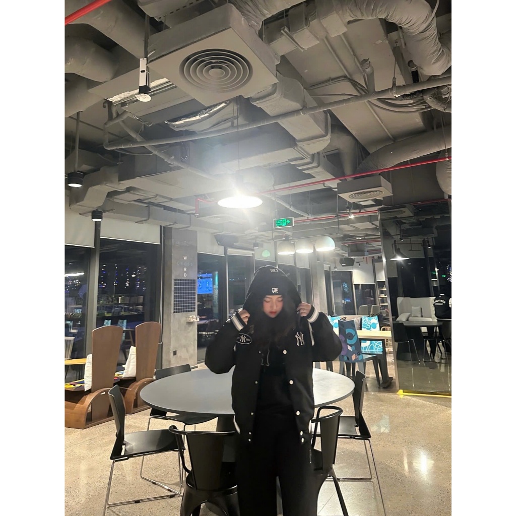 [100% AUTHENTIC - KÈM ẢNH THẬT] Áo Khoác MLB Shoulder Contrast Varsity Jacket NEW YORK YANKEES
