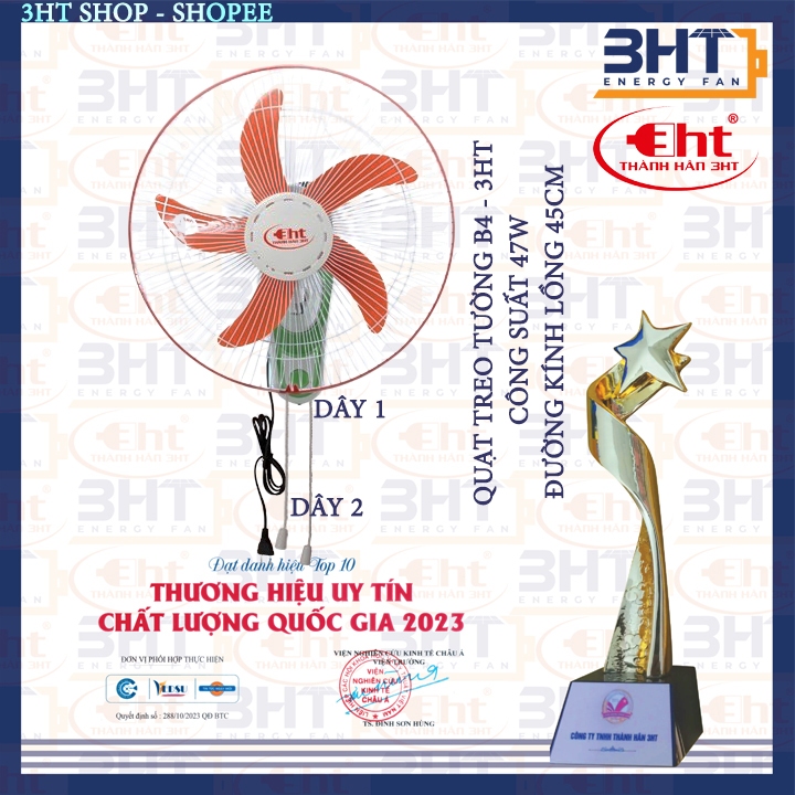 Quạt treo tường B4/47W 220V - GOGO