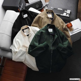 Áo Khoác BTM Basic Kaki Bomber Jacket - Form Slim Dày Dặn - Mã 12.588