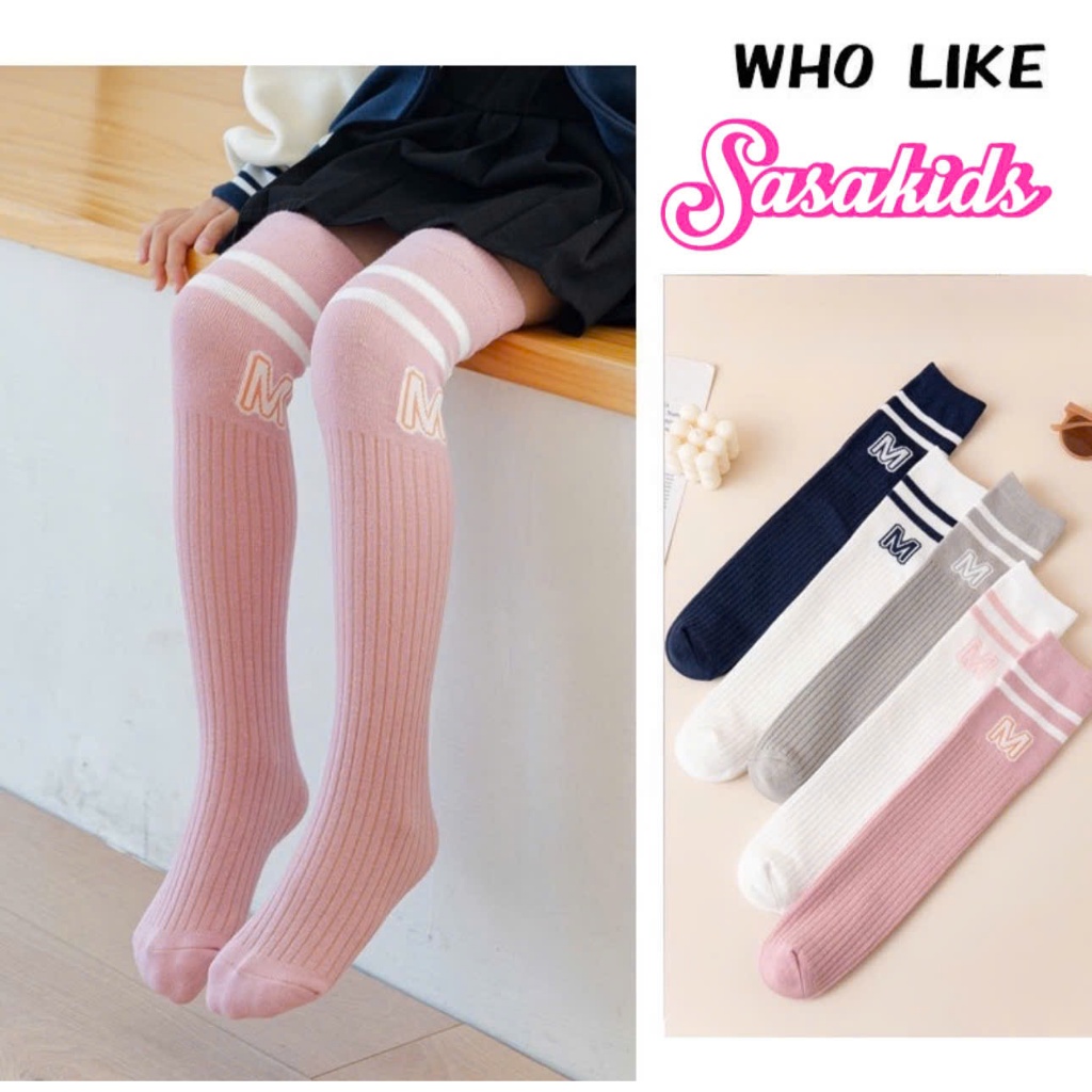Tất Vớ Dài Cho Bé Gái, Tất Qua Gối Cho Bé Phong Cách Nhật Bản, Hàn Quốc VG08