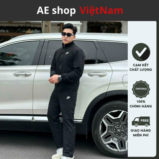 Bộ quần áo gió lót lông thể thao thu đông nam Ae shop 6789 set gió thể thao 2 lớp logo thêu chắc chắn không lo bong chóc