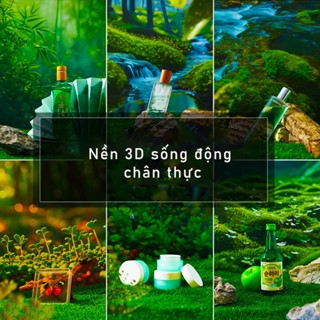 (MẪU HOT_1 TẤM 2 MẪU) PHÔNG NỀN 3D sống động chụp ảnh food, nước uống, trang sức, mỹ phẩm